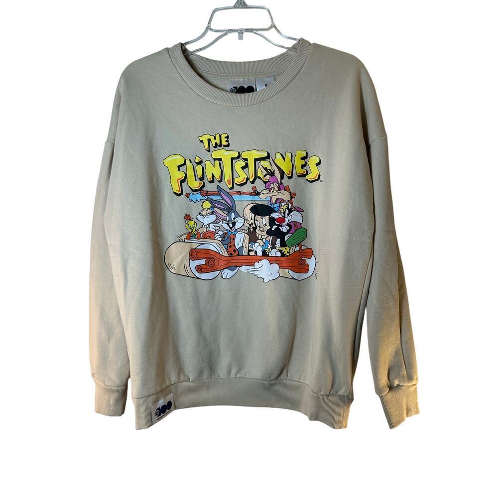 WARNER BROS Unisex Flintstones & Looney Tunes Sweatshirt / Size: Medium